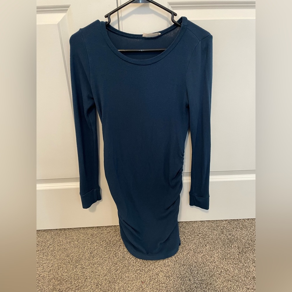 Maternity shirt, navy, soft material